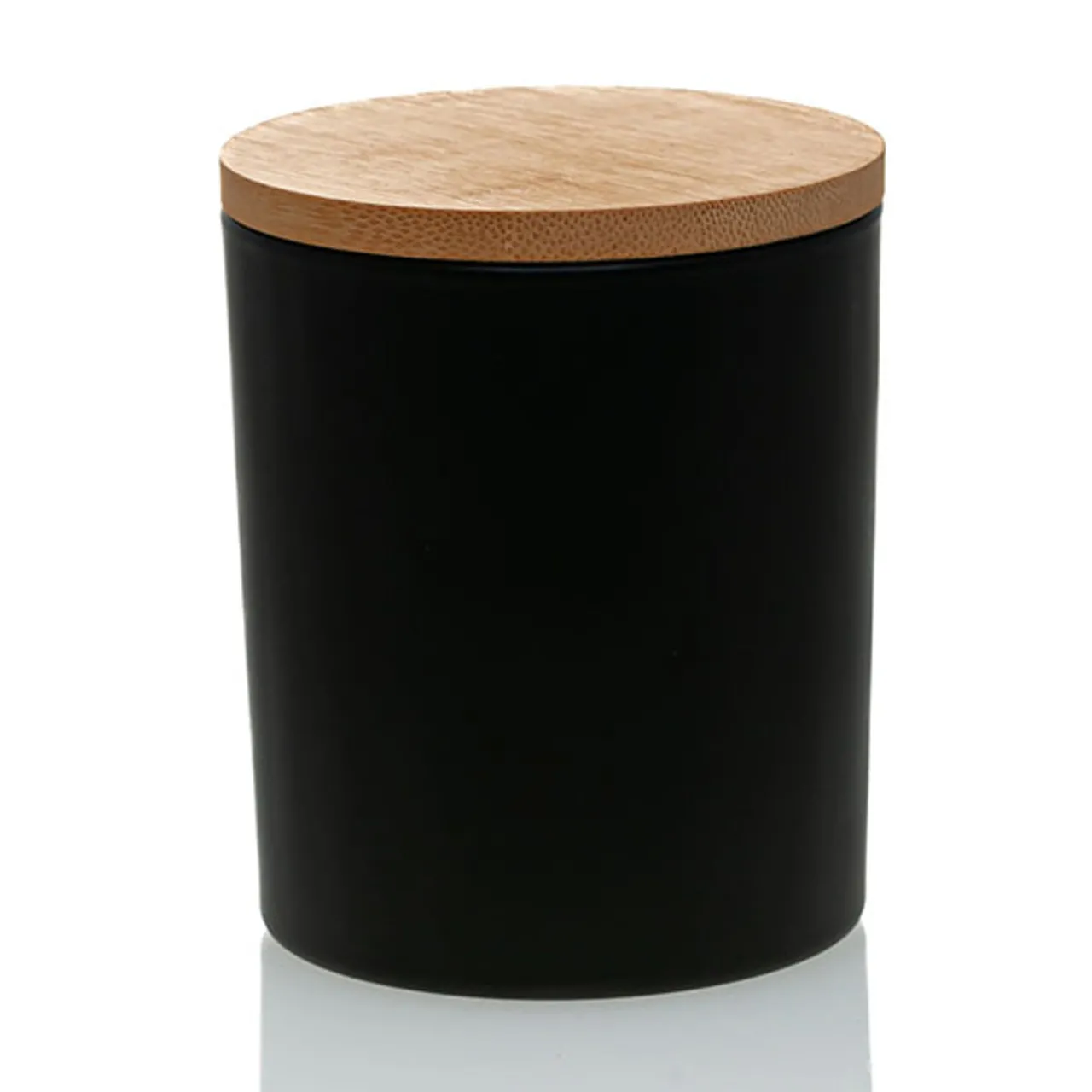 Sale Jar Store Matte Black Colored Candle Jar - 14.5 oz with Bamboo Lid | 12 Pack