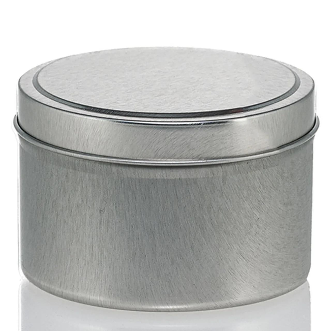 Store Jar Store 12 oz Silver Candle Tin with Feet | 12 Pack